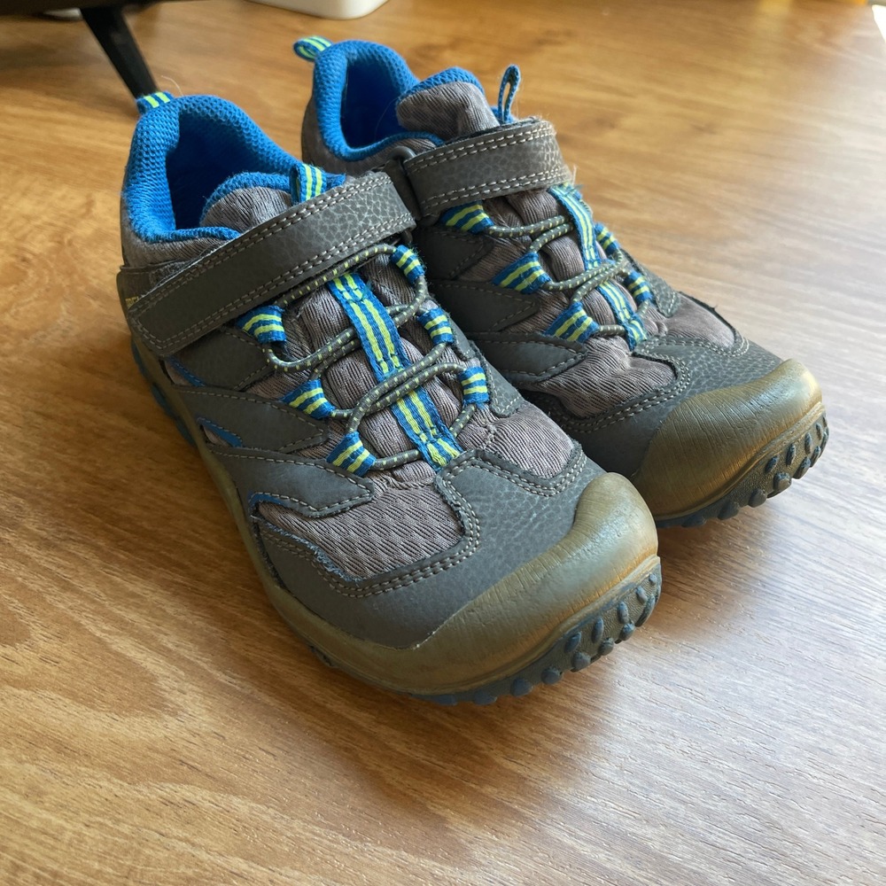 Merrell Chameleon 7 Access Low Waterproof Boys Hiking Shoes Grey Blue 13M